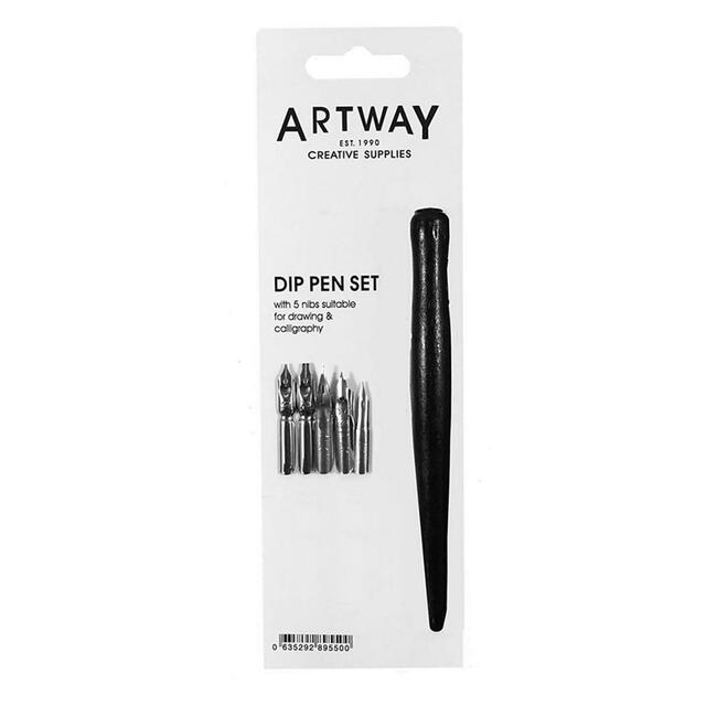 Dip Pen Set with 5 Drawing & Calligraphy Nibs